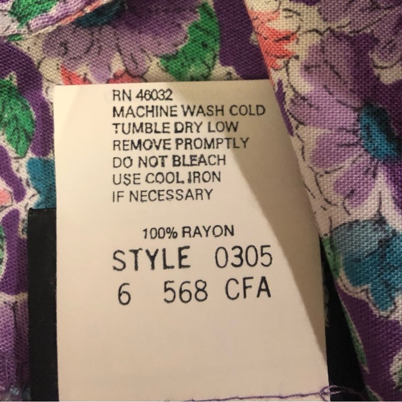 Southern Lady floral top. Vintage with tags. - Picture 4 of 6